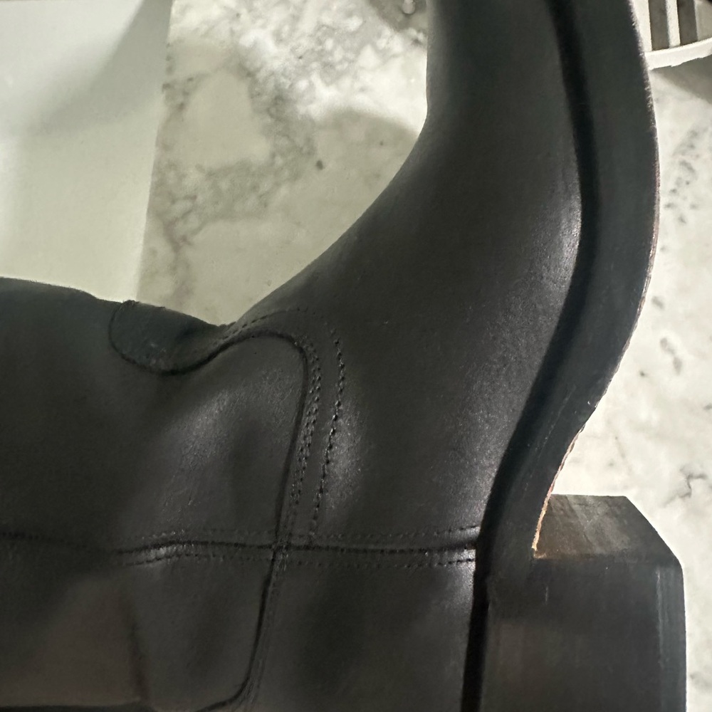 Frye Black Campus Boots Extended Calf 14L - Picture 6 of 14
